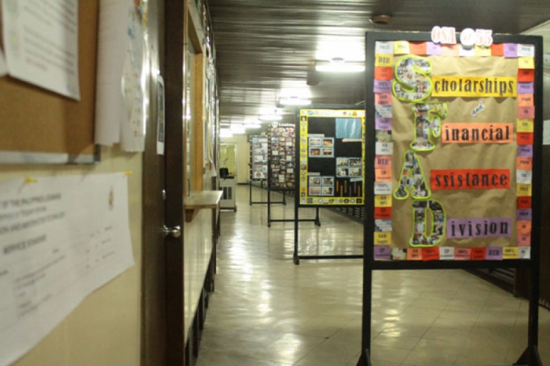 OSA units exhibited their history, activities, and accomplishments at the hallway of 2/F SU Building.